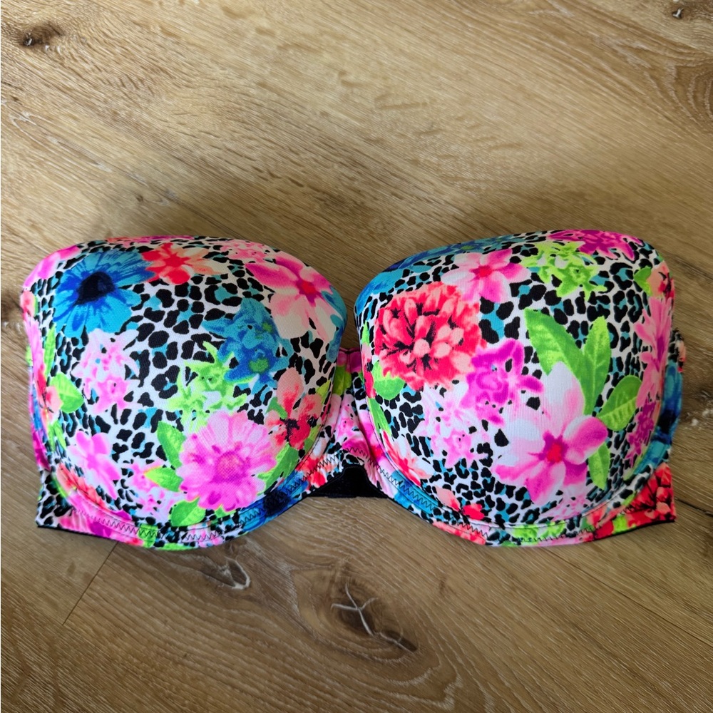 PINK multi-way push-up strapless bra